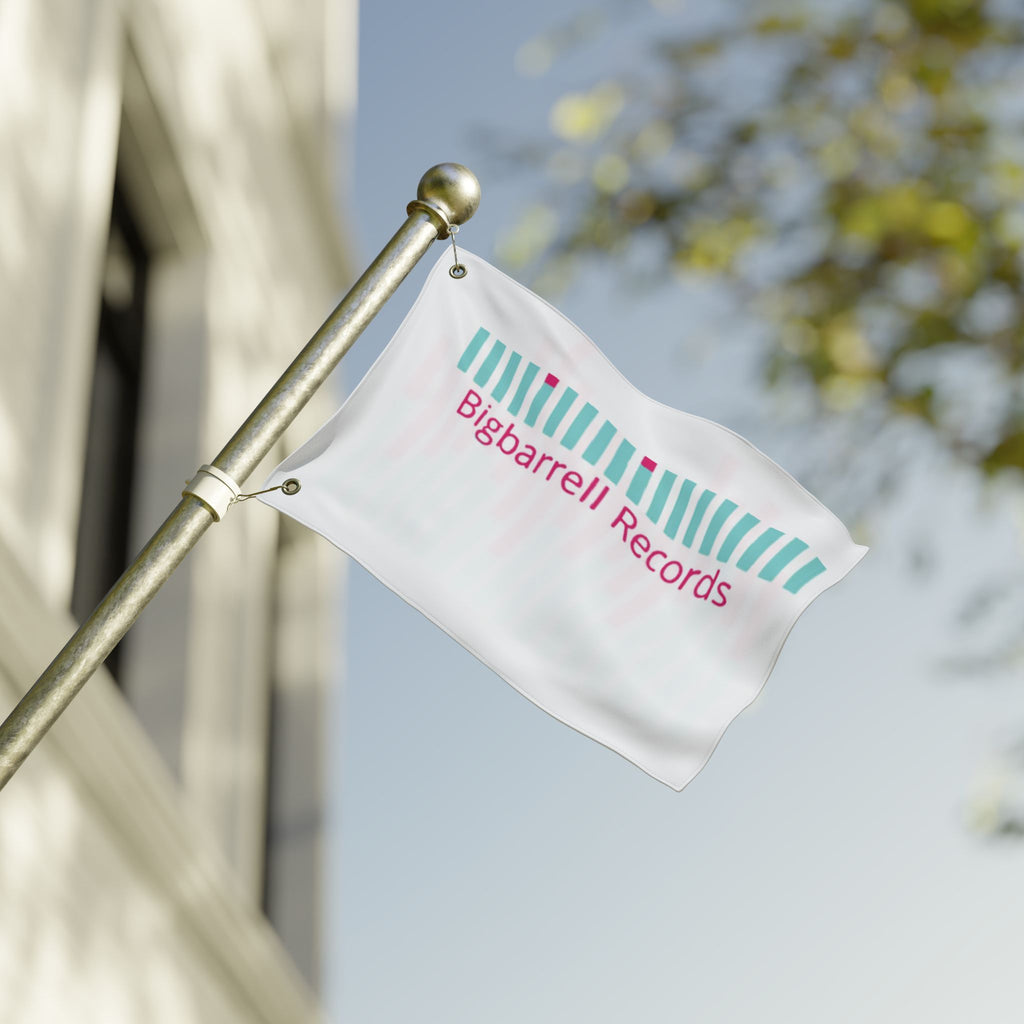 Double-Sided Flag - Bigbarrell Records Logo & Waveform Design