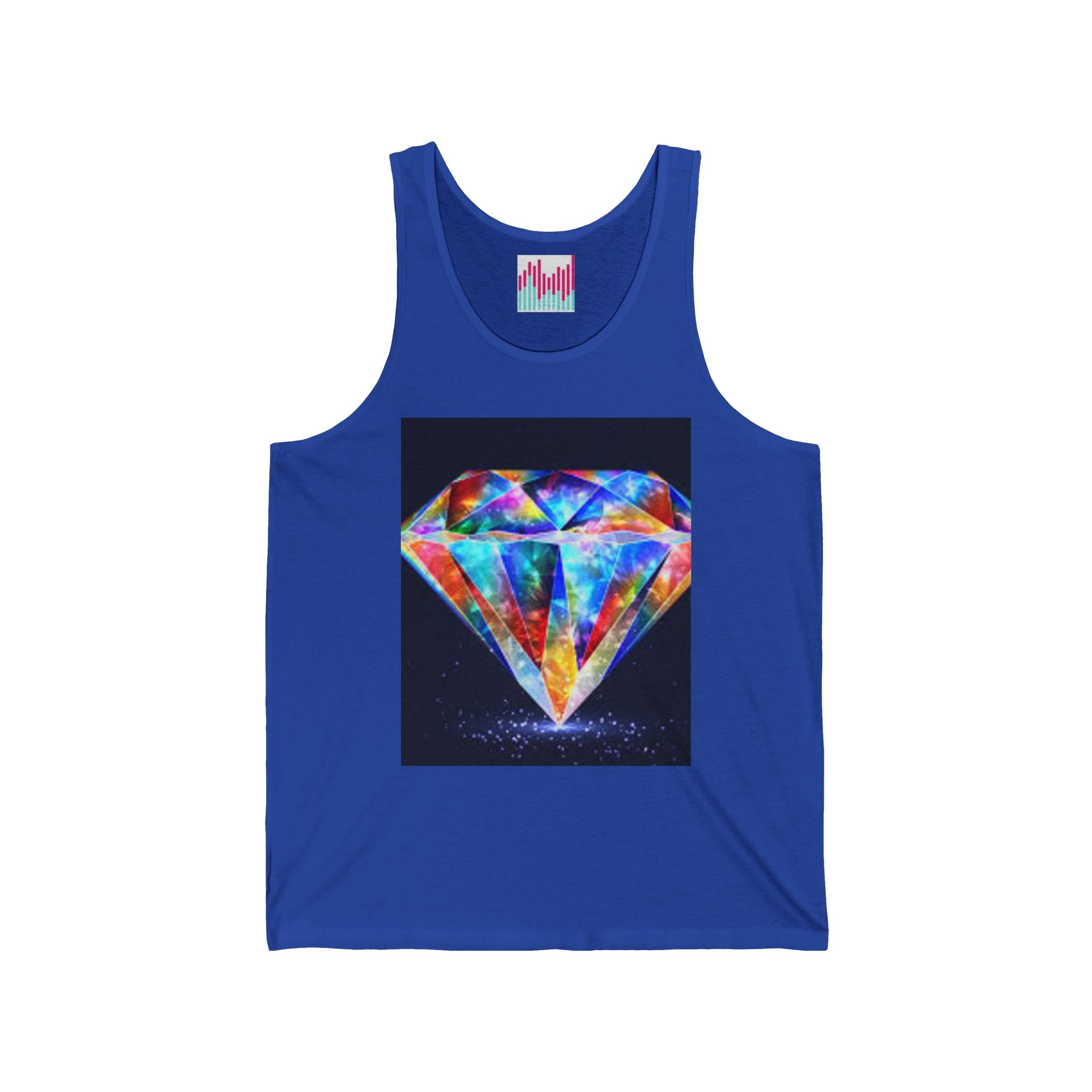 Colorful Diamond Graphic Tank — Vibrant Gemstone Art Tank Top