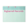 Glass Cutting Board - Bigbarrell Records Design (Retro Mint & Pink)