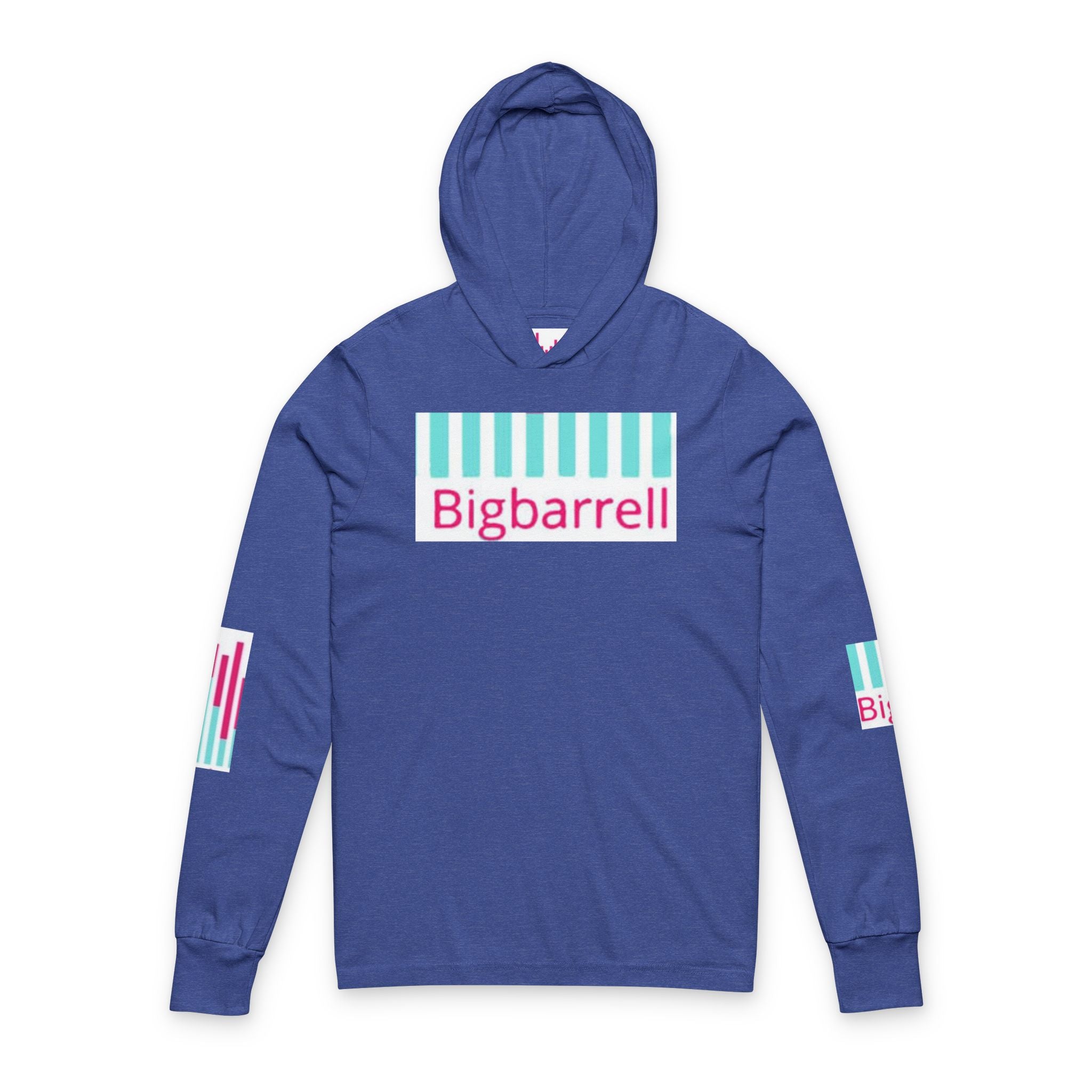 Hooded Long Sleeve Tee — Bigbarrell Records Logo Music Streetwear