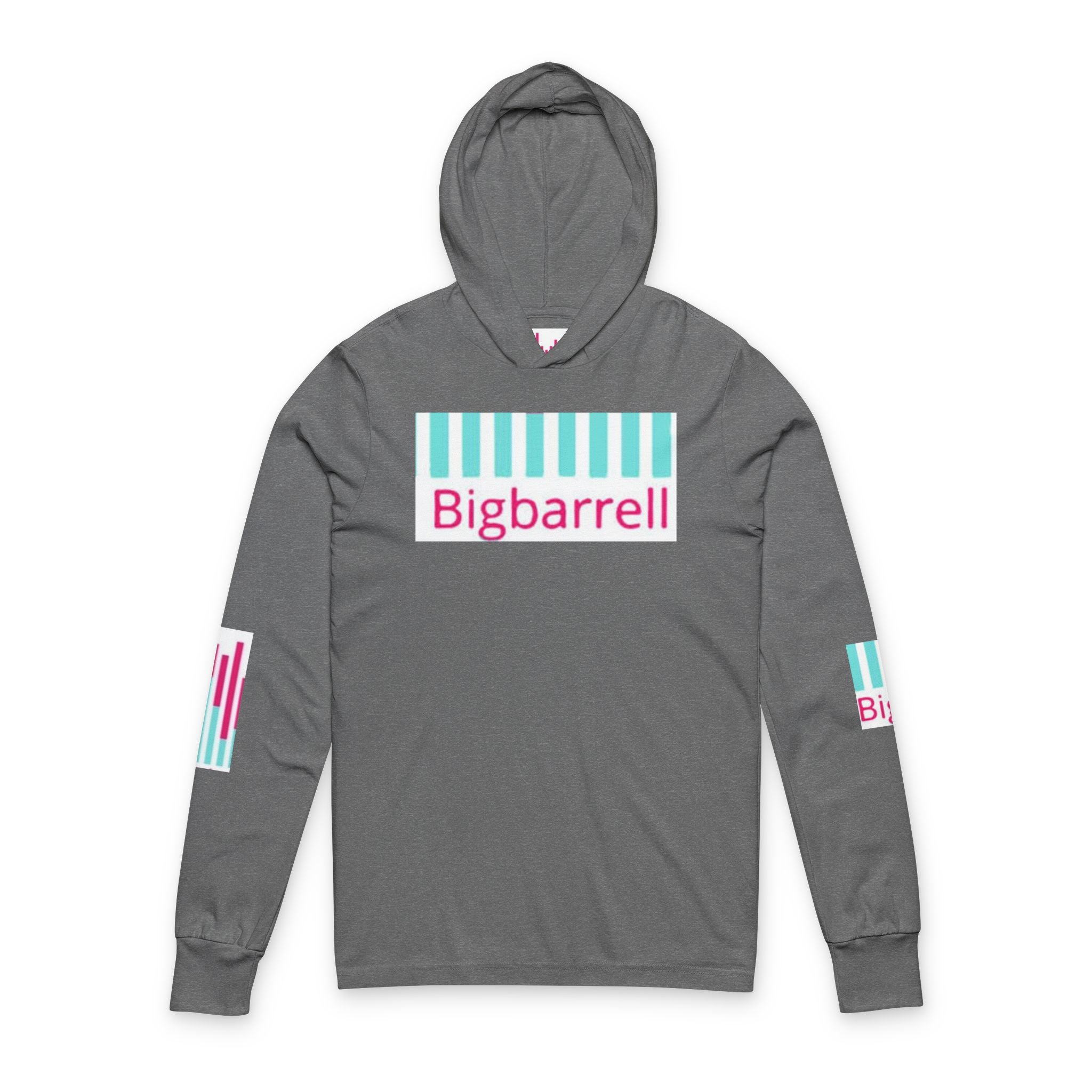 Hooded Long Sleeve Tee — Bigbarrell Records Logo Music Streetwear